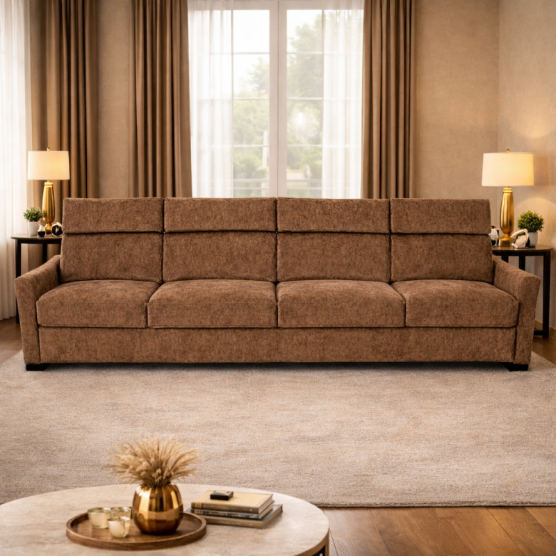 4-Seater Sofa in Brown