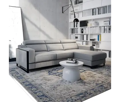 Corner Sofa With Storage in Beige