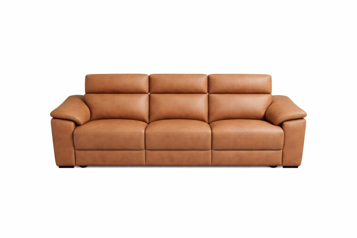 Prestige Bespoke 3 Seater Sofa in Camel Leather| J&B Furniture
