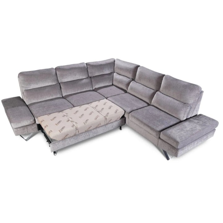 Evolution Corner Sofa Bed and Drawer in Gray| J&B Furniture