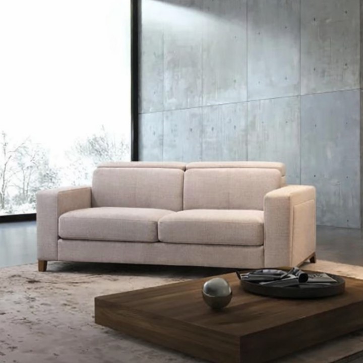 Nesco Bespoke 2 Seater Sofa in Beige Fabric | J&B Furniture