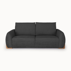 2-Seater Sofa in Elegant Black Upholstery