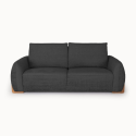 2-Seater Sofa in Elegant Black Upholstery