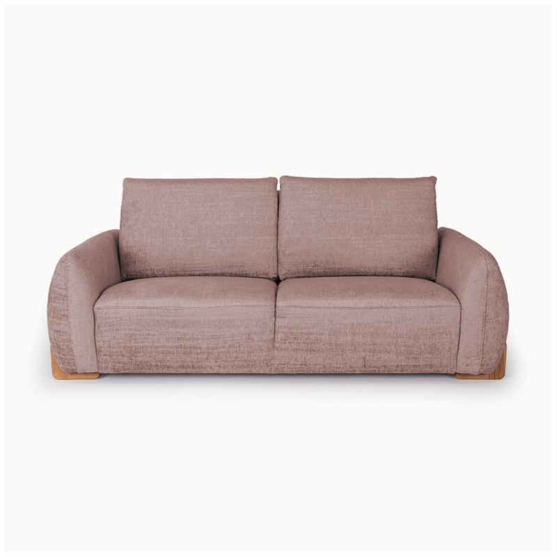 2-Seater Sofa in Pink Premium Fabric
