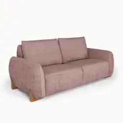 2-Seater Sofa in Pink Premium Fabric
