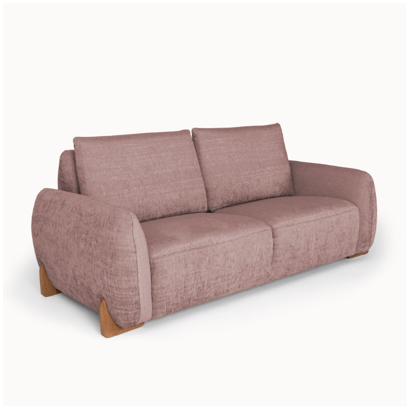 2-Seater Sofa in Pink Premium Fabric