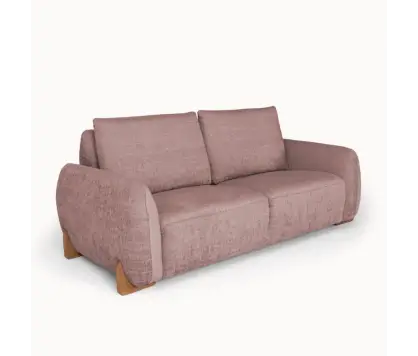 2-Seater Sofa in Pink Premium Fabric