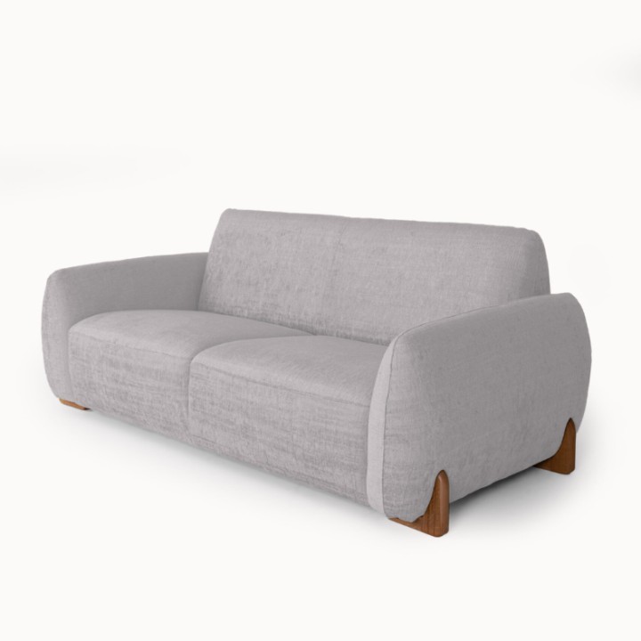 Comfortable 2-Seater Sofa in Grey