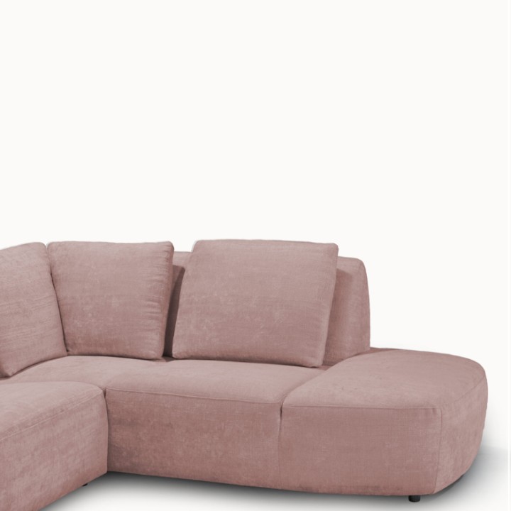 Royal Bespoke U Corner Sofa in Pink | J&B Furniture
