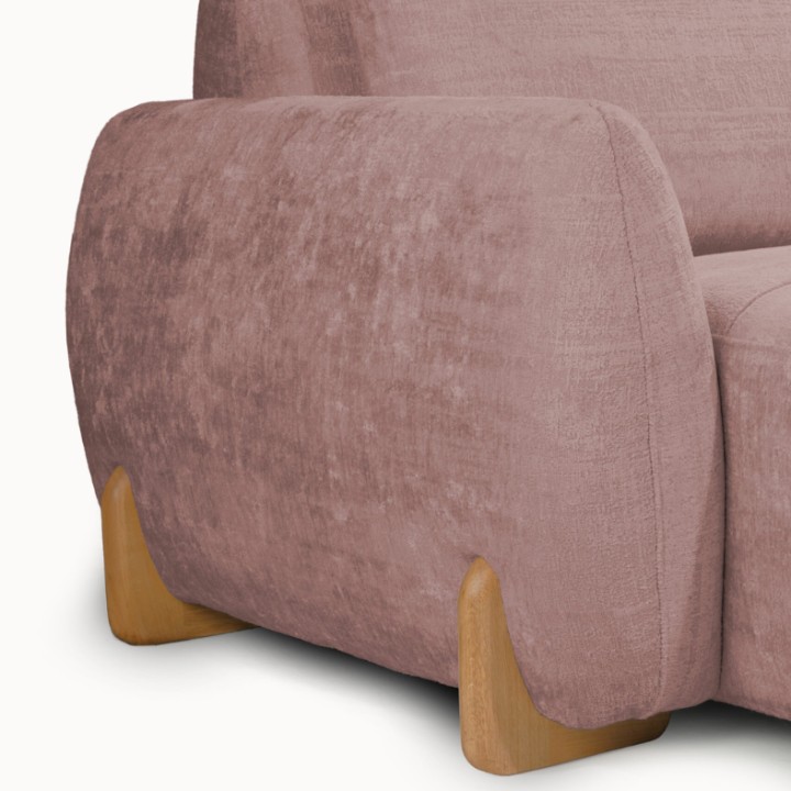 Royal Bespoke U Corner Sofa in Pink | J&B Furniture