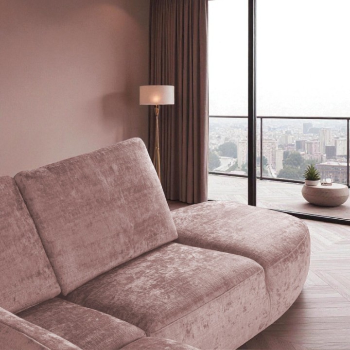 Royal Bespoke U Corner Sofa in Pink | J&B Furniture