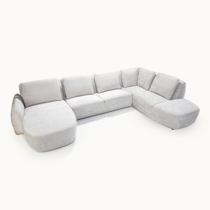 Royal Bespoke U Corner Sofa in White | J&B Furniture