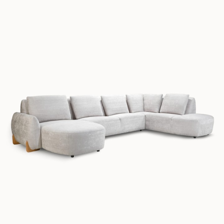 Royal Bespoke U Corner Sofa in White | J&B Furniture