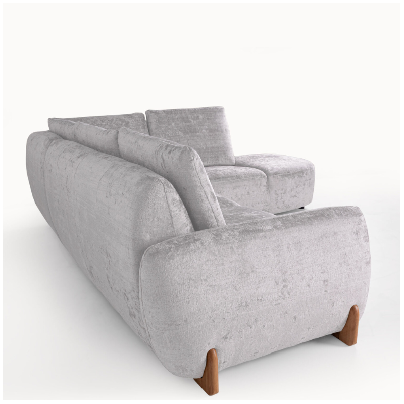 L-Shaped Corner Sofa in Grey