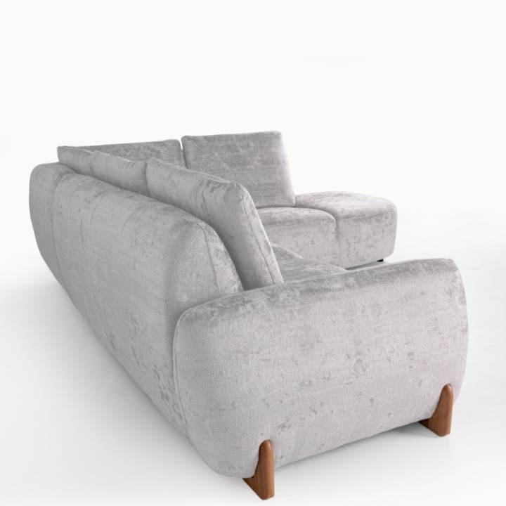 L-Shaped Corner Sofa in Grey