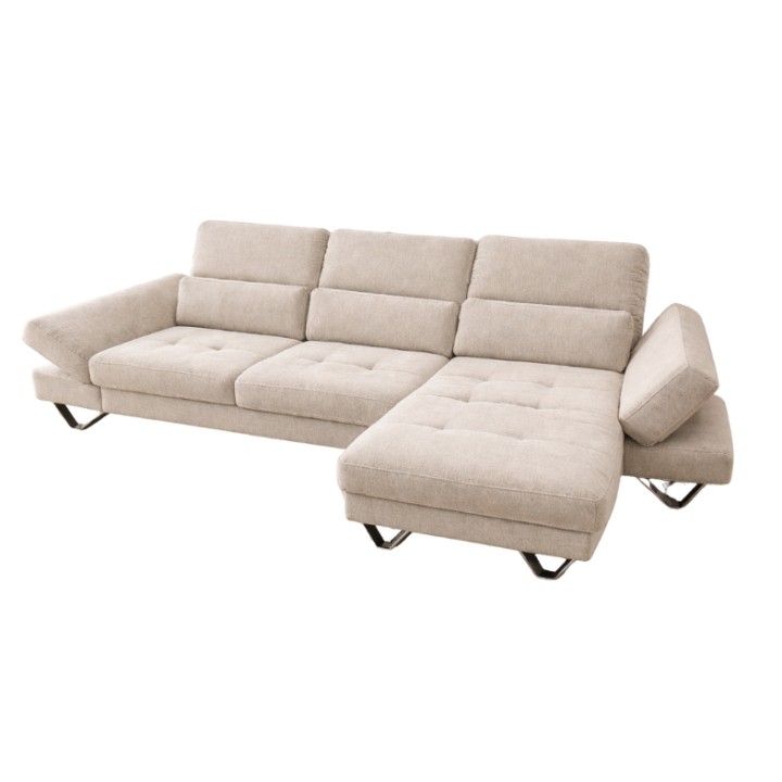 Evolution L Shaped Sofa With Storage in Beige | J&B Furniture