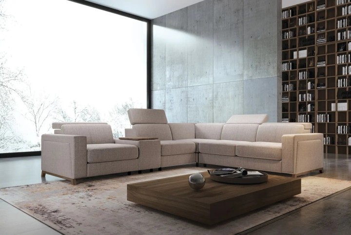 Nesco Bespoke Corner Sofa Bed in Fabric | J&B Furniture