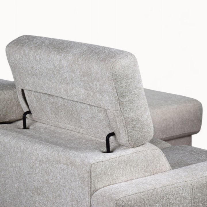 Torino  Corner Sofa Bed With Storage in Beige | J&B Furniture