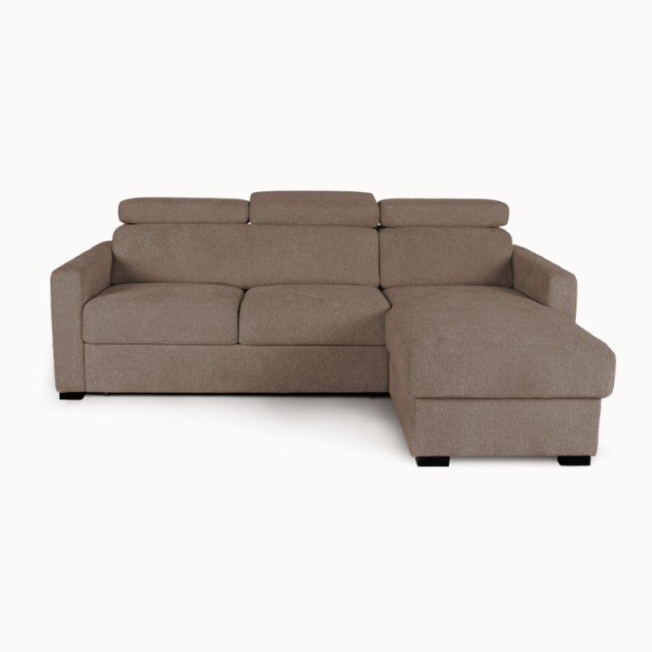 Torino  Corner Sofa Bed With Storage in Brown| J&B Furniture