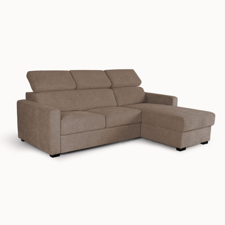 Torino  Corner Sofa Bed With Storage in Brown| J&B Furniture