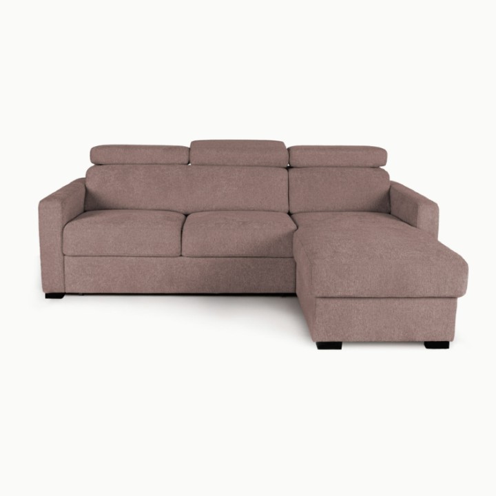 Torino  Corner Sofa Bed With Storage in Pink| J&B Furniture