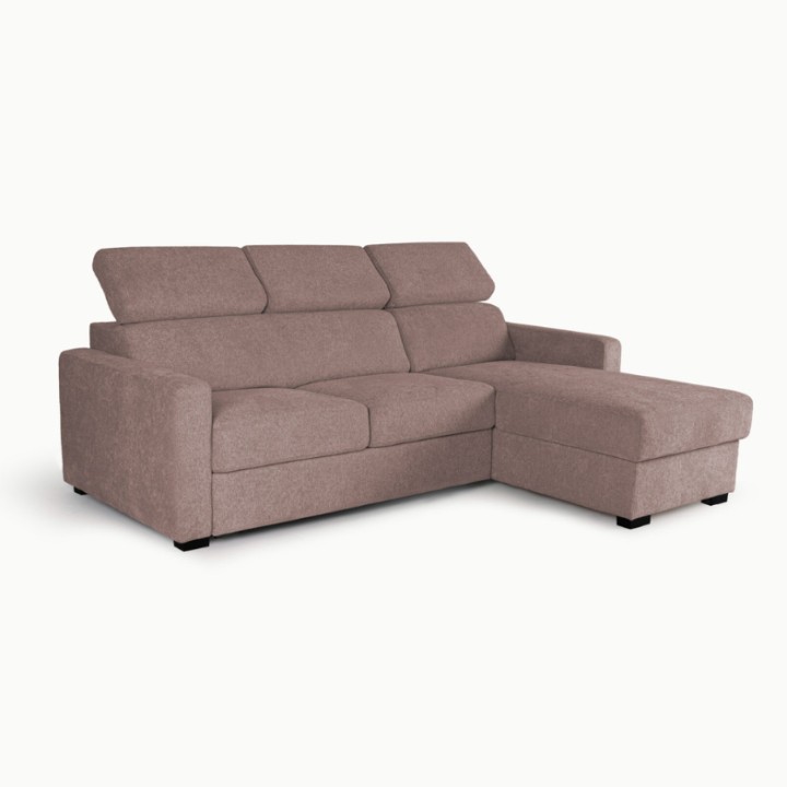 Torino  Corner Sofa Bed With Storage in Pink| J&B Furniture
