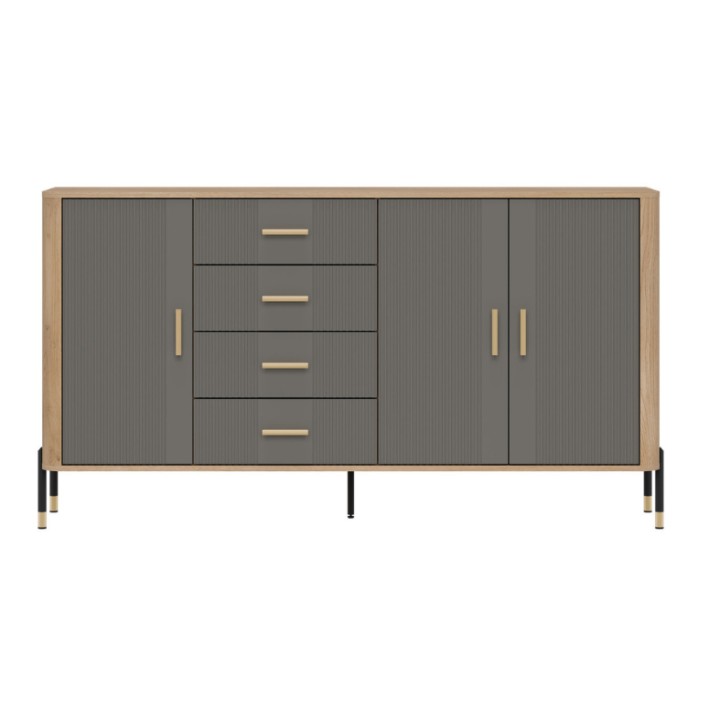 Large Sideboard with Drawers – Dante Gray & Oak | Ireland