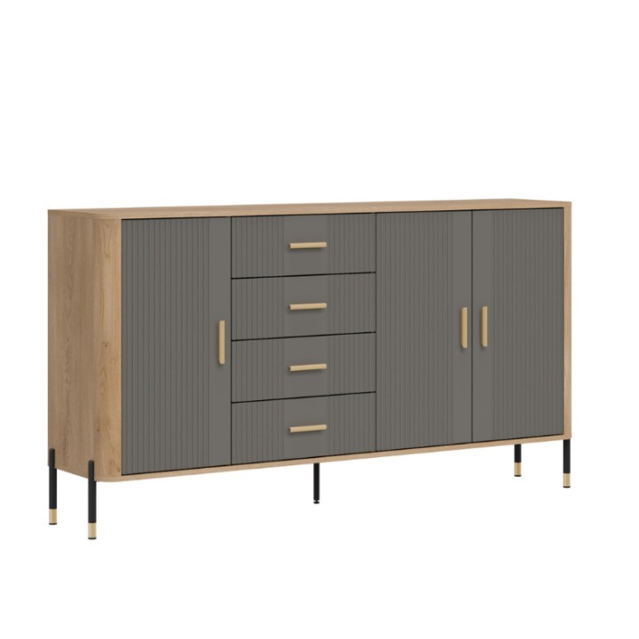 Large Sideboard with Drawers – Dante Gray & Oak | Ireland