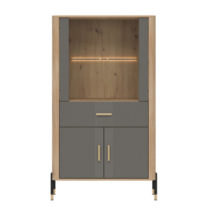 Modern Display Cabinet in Gray & Oak | Cabinets Ireland