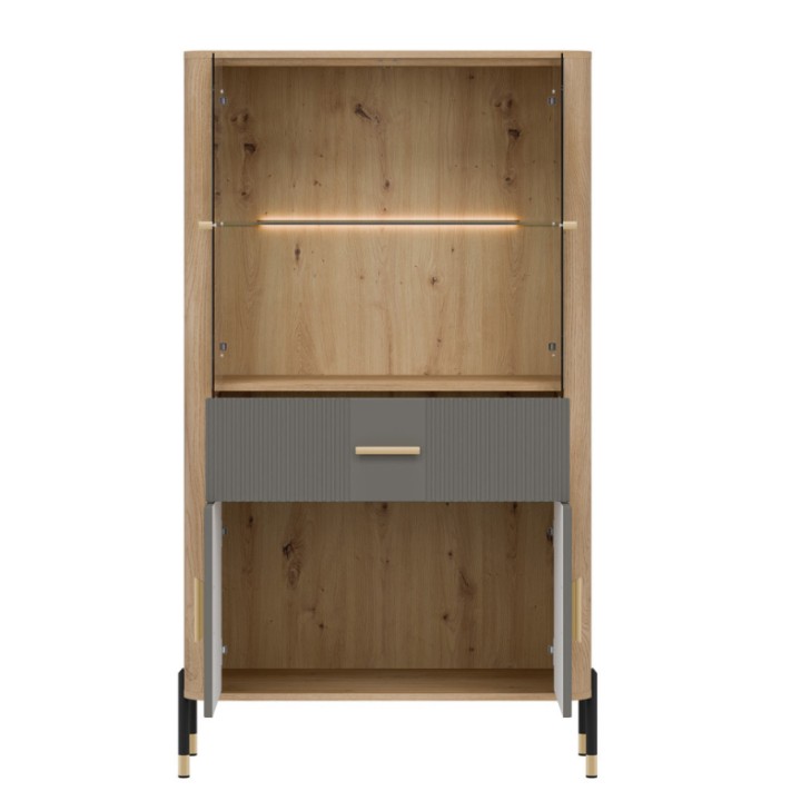 Modern Display Cabinet in Gray & Oak | Cabinets Ireland