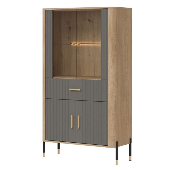Modern Display Cabinet in Gray & Oak | Cabinets Ireland