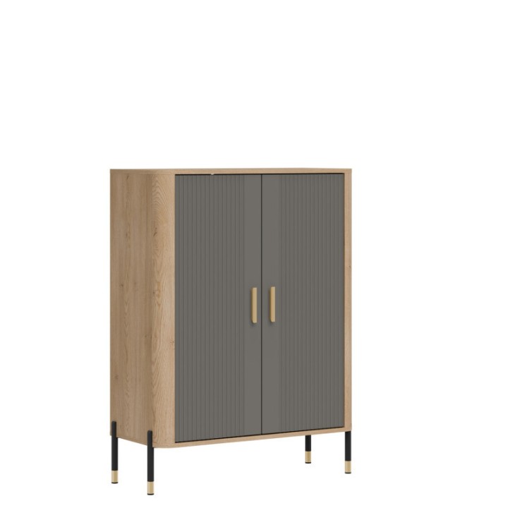 Modern Shoe Storage Cabinet in Gray & Oak | Ireland