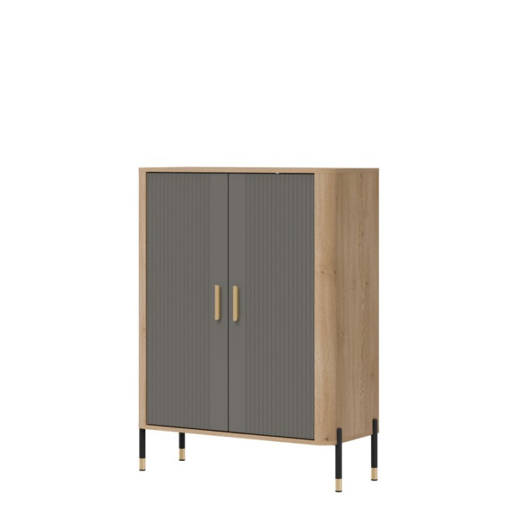 Modern Shoe Storage Cabinet in Gray & Oak | Ireland