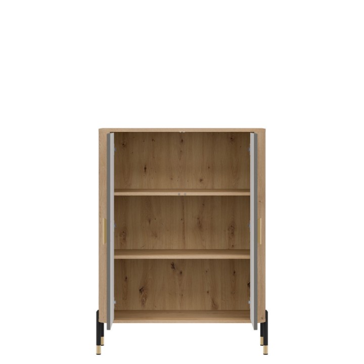 Modern Shoe Storage Cabinet in Gray & Oak | Ireland