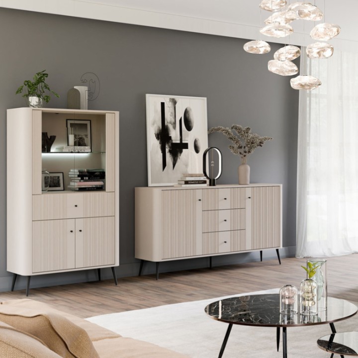 Modern Display Cabinet in Cashmere | Cabinets Ireland