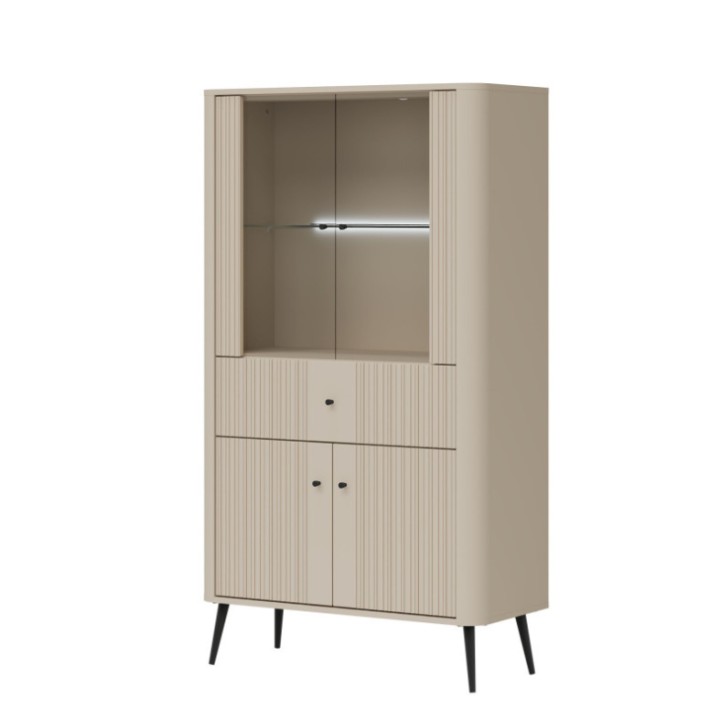 Modern Low Display Cabinet in Cashmere | Cabinets Ireland