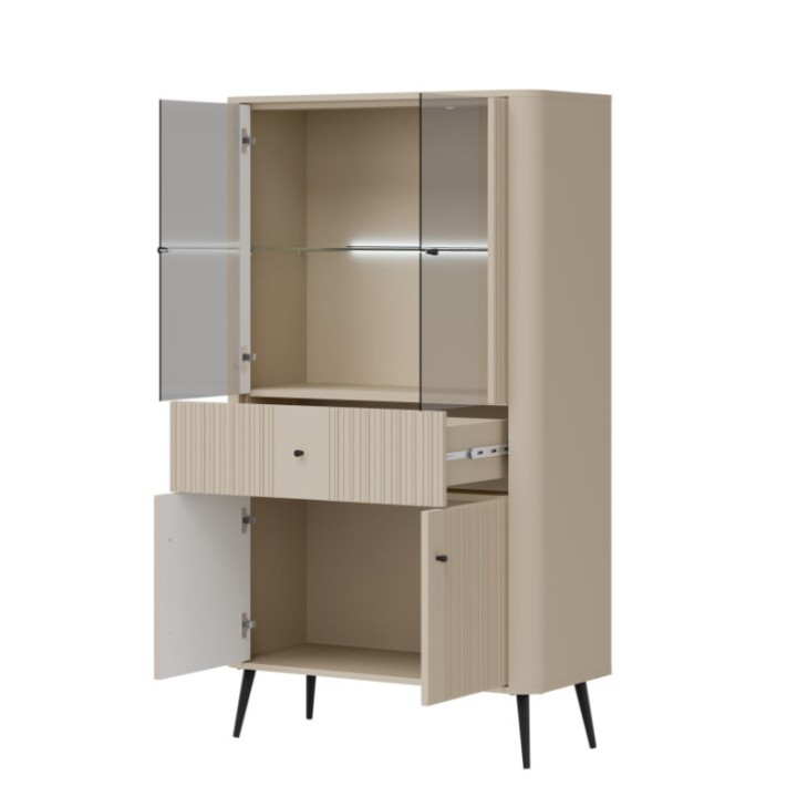 Modern Low Display Cabinet in Cashmere | Cabinets Ireland