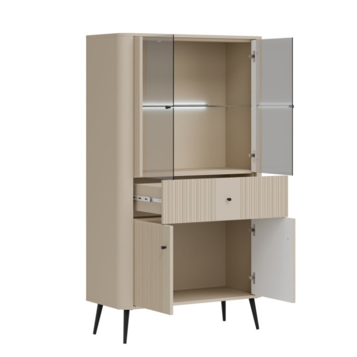 Modern Low Display Cabinet in Cashmere | Cabinets Ireland