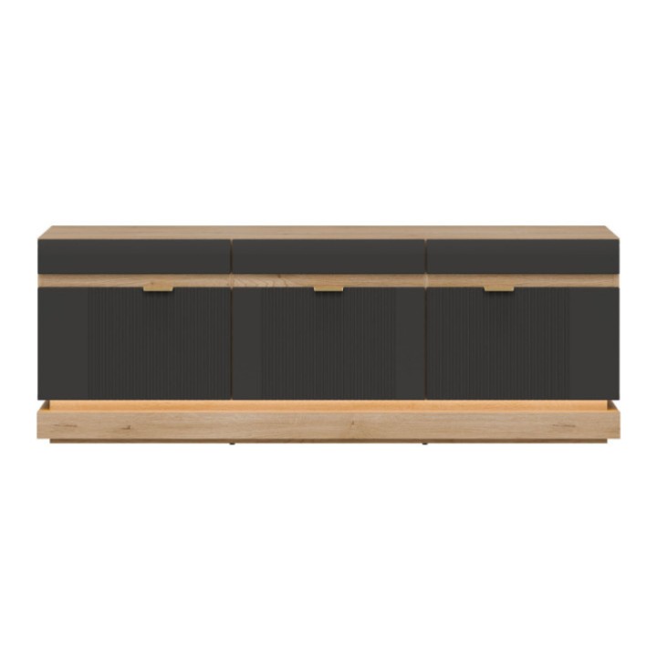 Modern TV Storage Unit Black Oak| TV Units Ireland – Milton