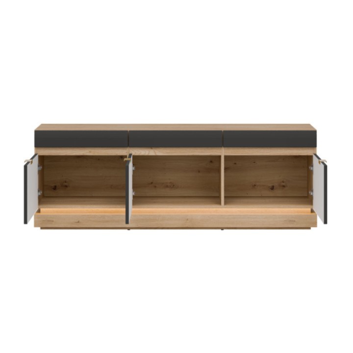 Modern TV Storage Unit Black Oak| TV Units Ireland – Milton