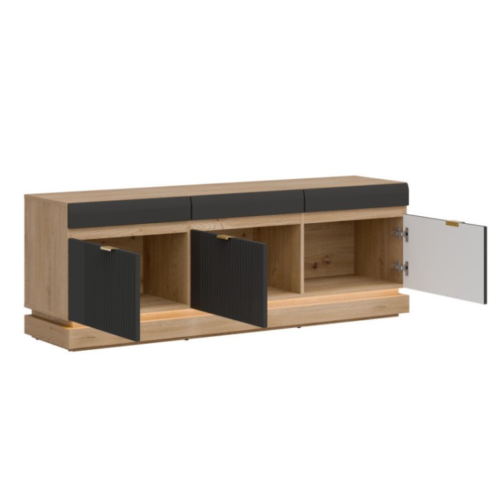 Modern TV Storage Unit Black Oak| TV Units Ireland – Milton