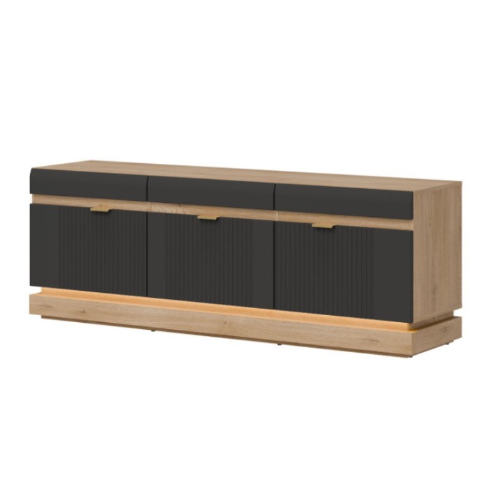 Modern TV Storage Unit Black Oak| TV Units Ireland – Milton