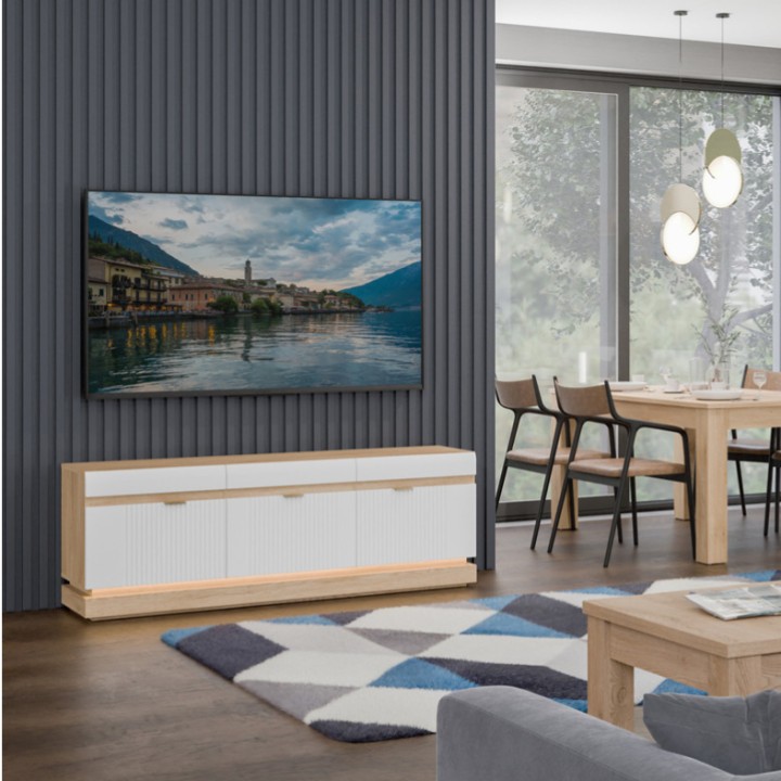 Modern TV Storage Unit Matte white| TV Units Ireland – Milton