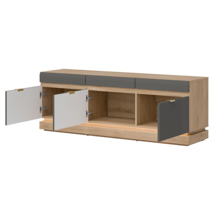 Modern TV Storage Unit Grey | TV Units Ireland – Milton