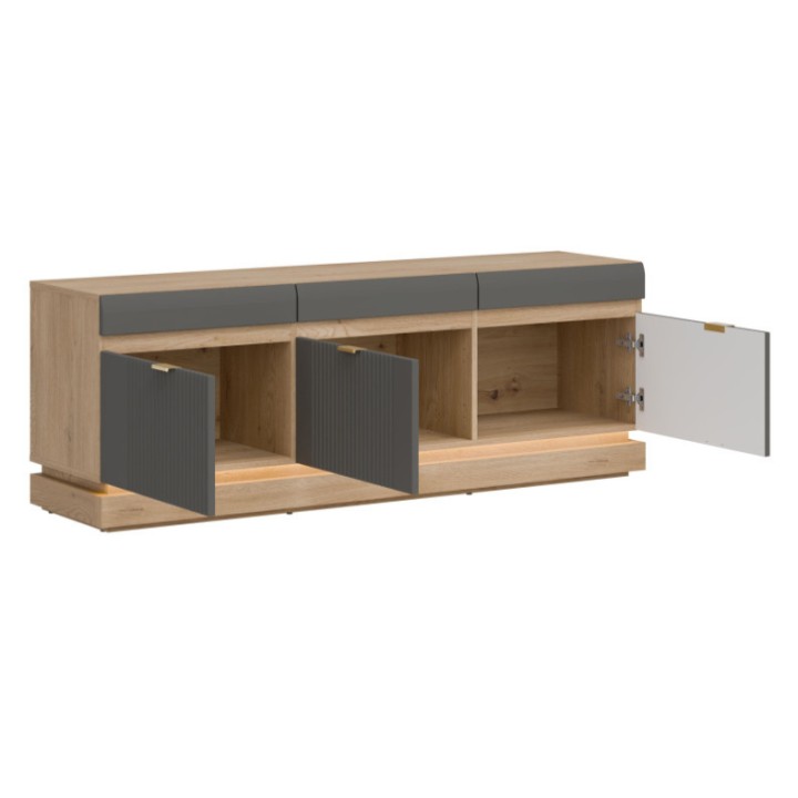 Modern TV Storage Unit Grey | TV Units Ireland – Milton