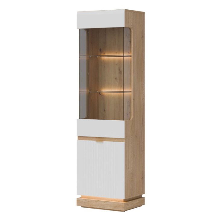 Milton Display Cabinet L/R in White Oak - J&B Furniture