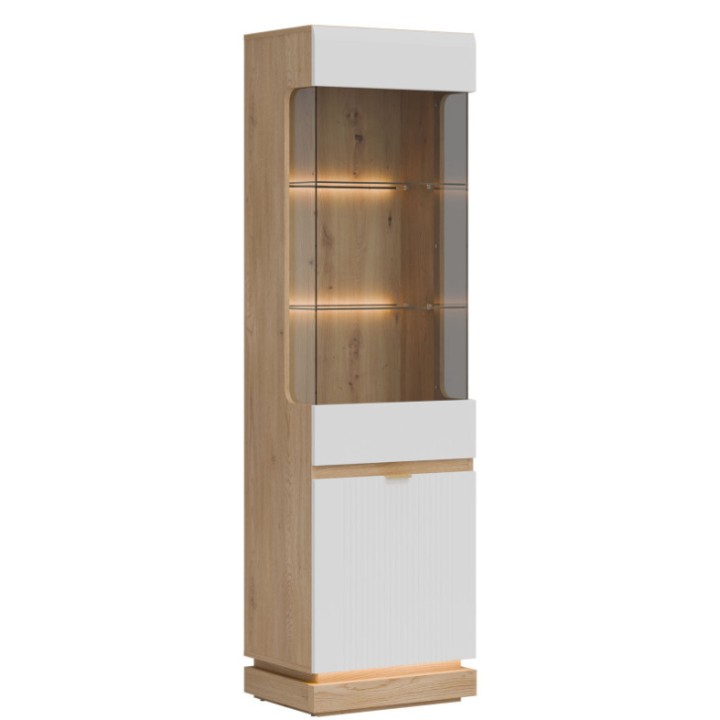 Milton Display Cabinet L/R in White Oak - J&B Furniture
