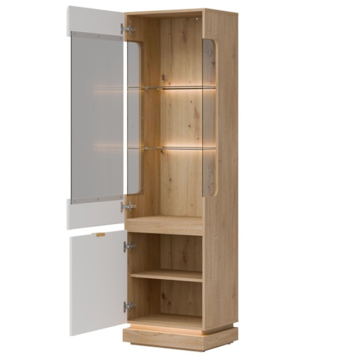 Milton Display Cabinet L/R in White Oak - J&B Furniture