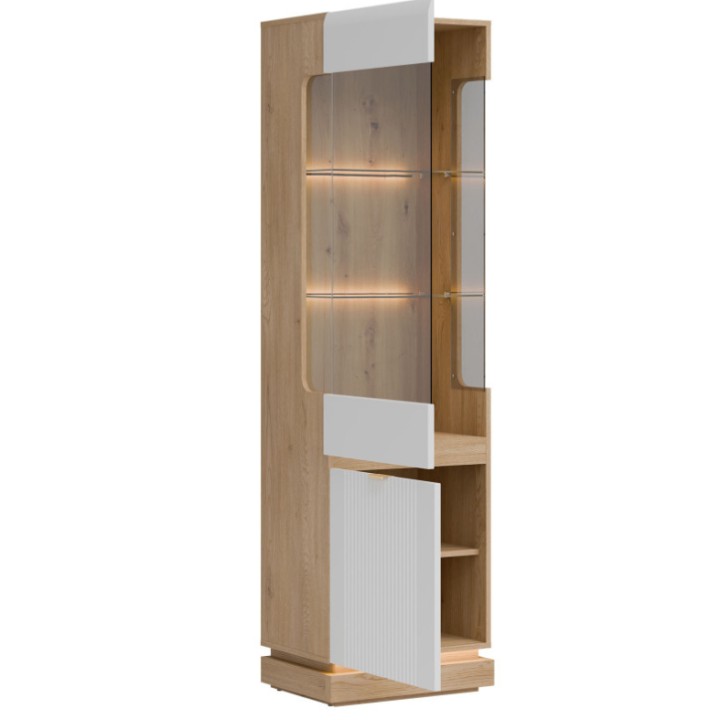 Milton Display Cabinet L/R in White Oak - J&B Furniture