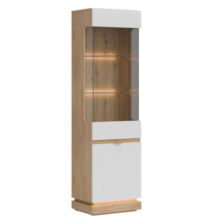 Milton Display Cabinet L/R in White Oak - J&B Furniture